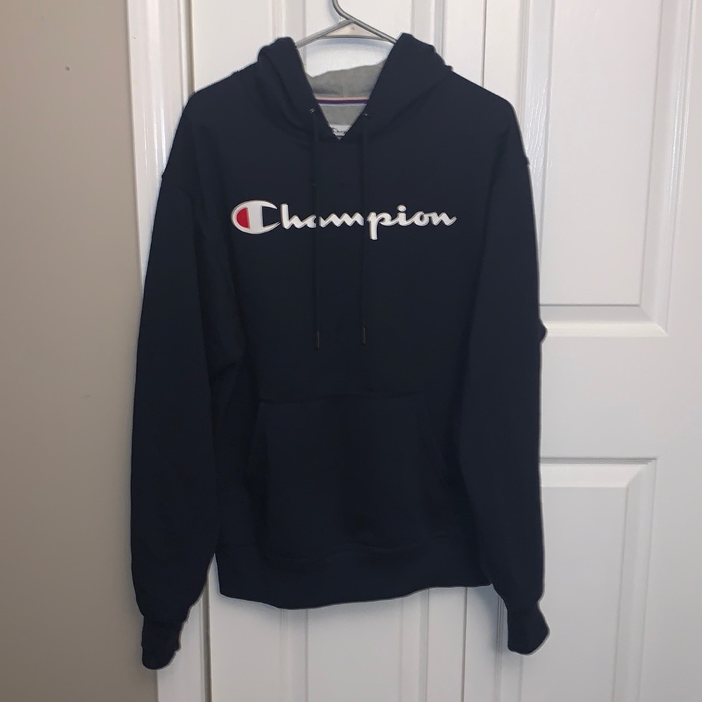 Navy blue champion hoddie